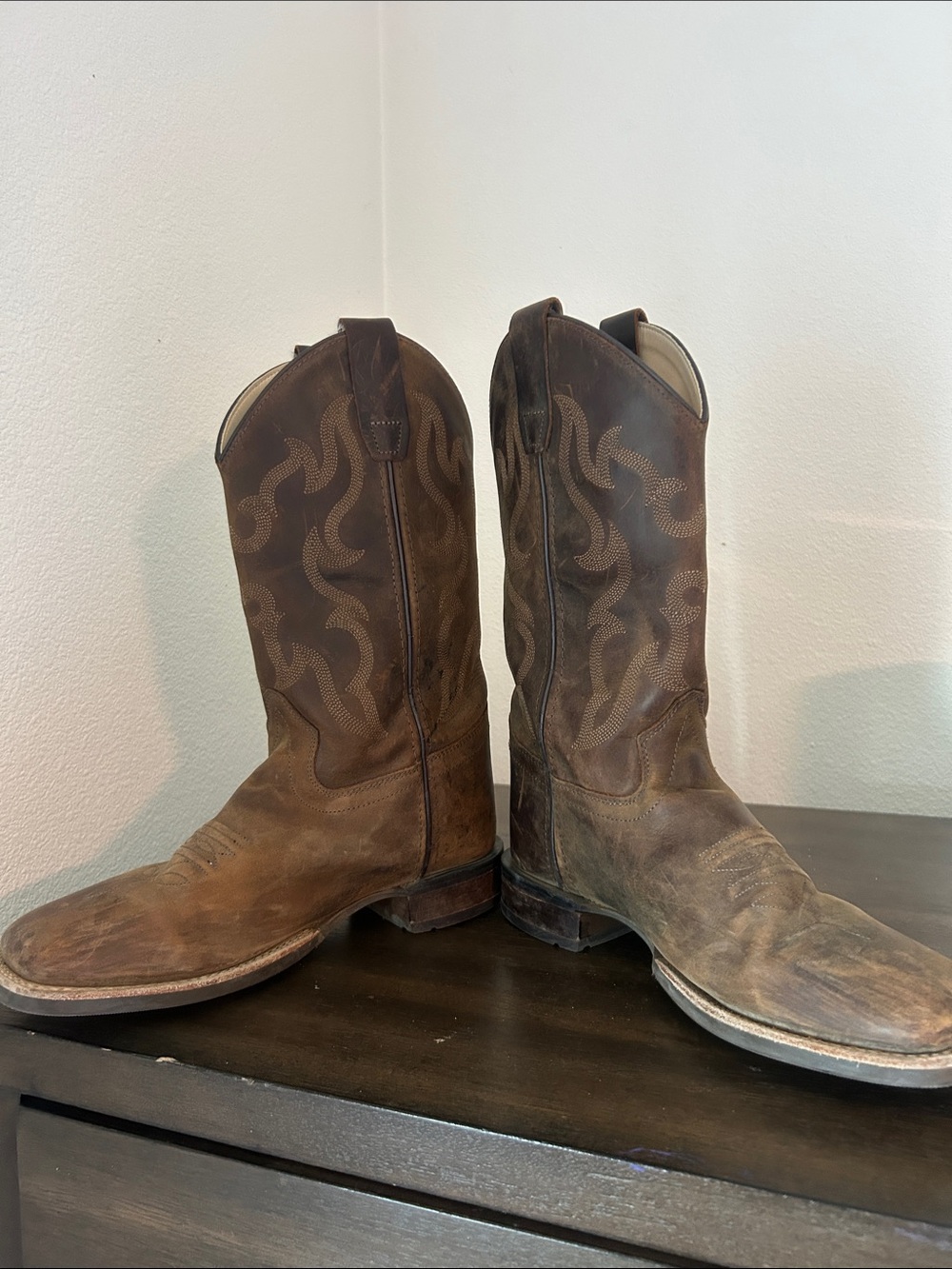 Men's Brown Leather Western Cowboy Boots